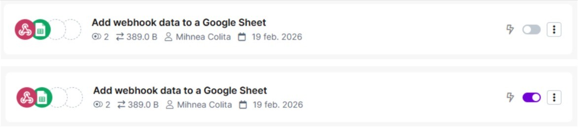 Make & Google Sheet integration