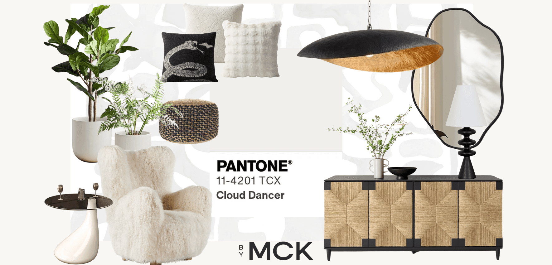 Pantone color of the year cloud dancer design board