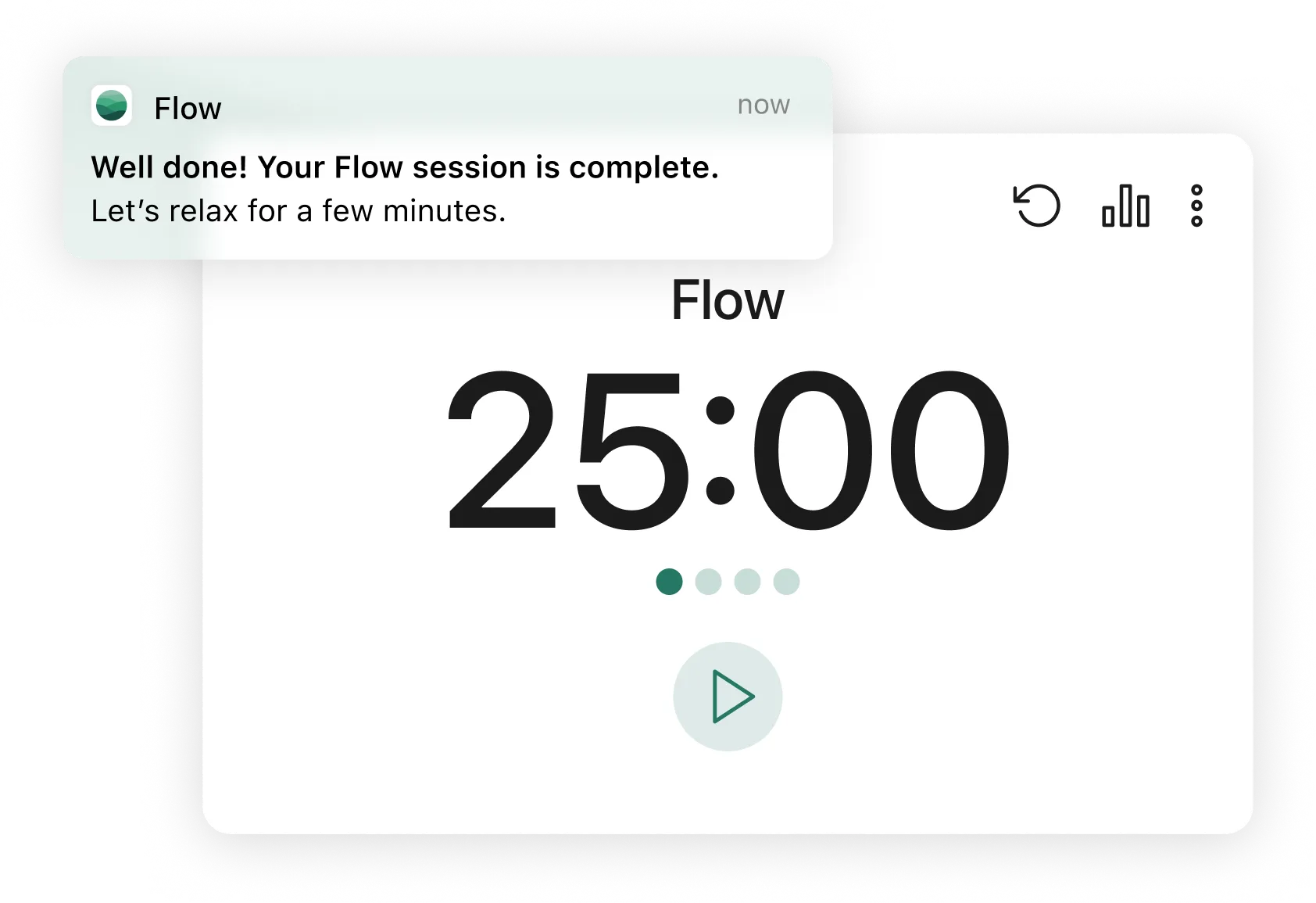 Flow app auf dem Mac mit Benachrichtiungen