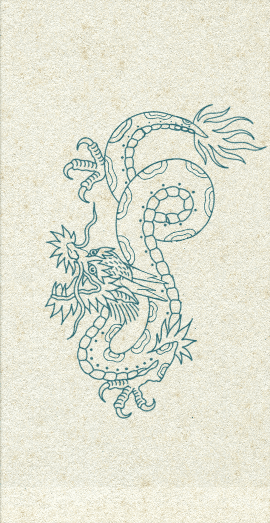 Dragon tattoo drawing