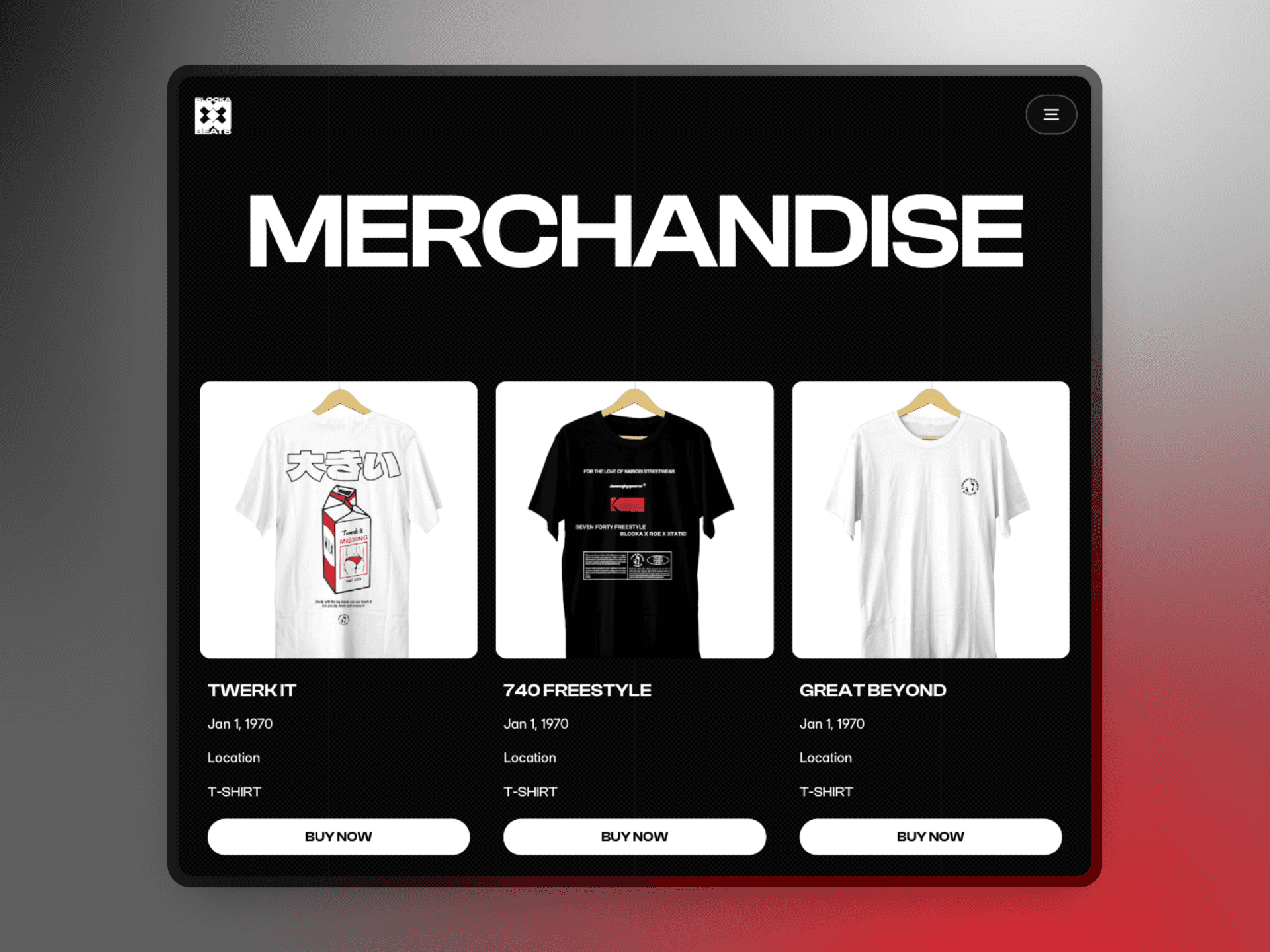 Blocka merchandise