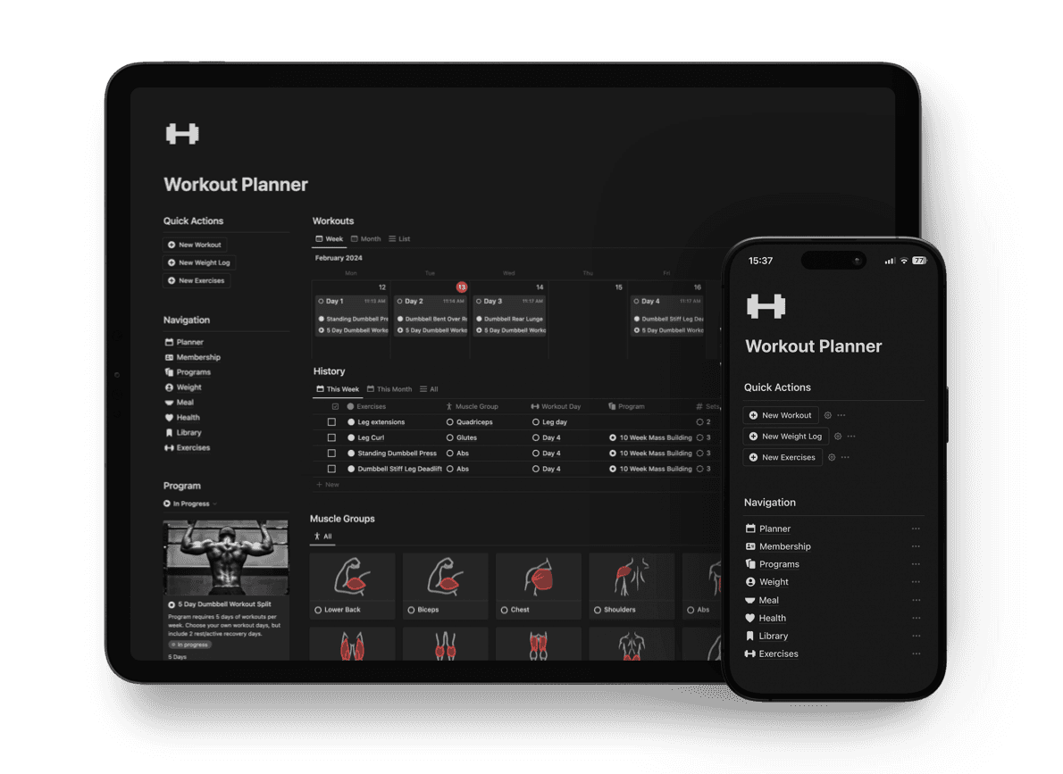 10+ Best Notion Workout Planner and Tracker Templates for 2025