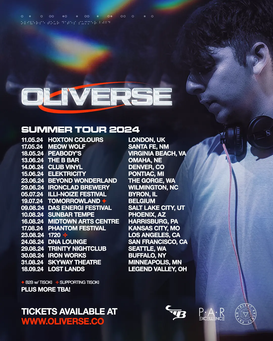 Abstract streaks of orange and blue light