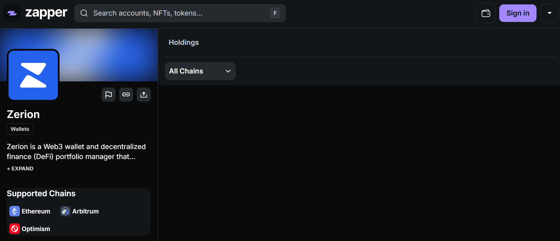 zapper - What API Can I Use to Add Onchain Wallet Data? 
