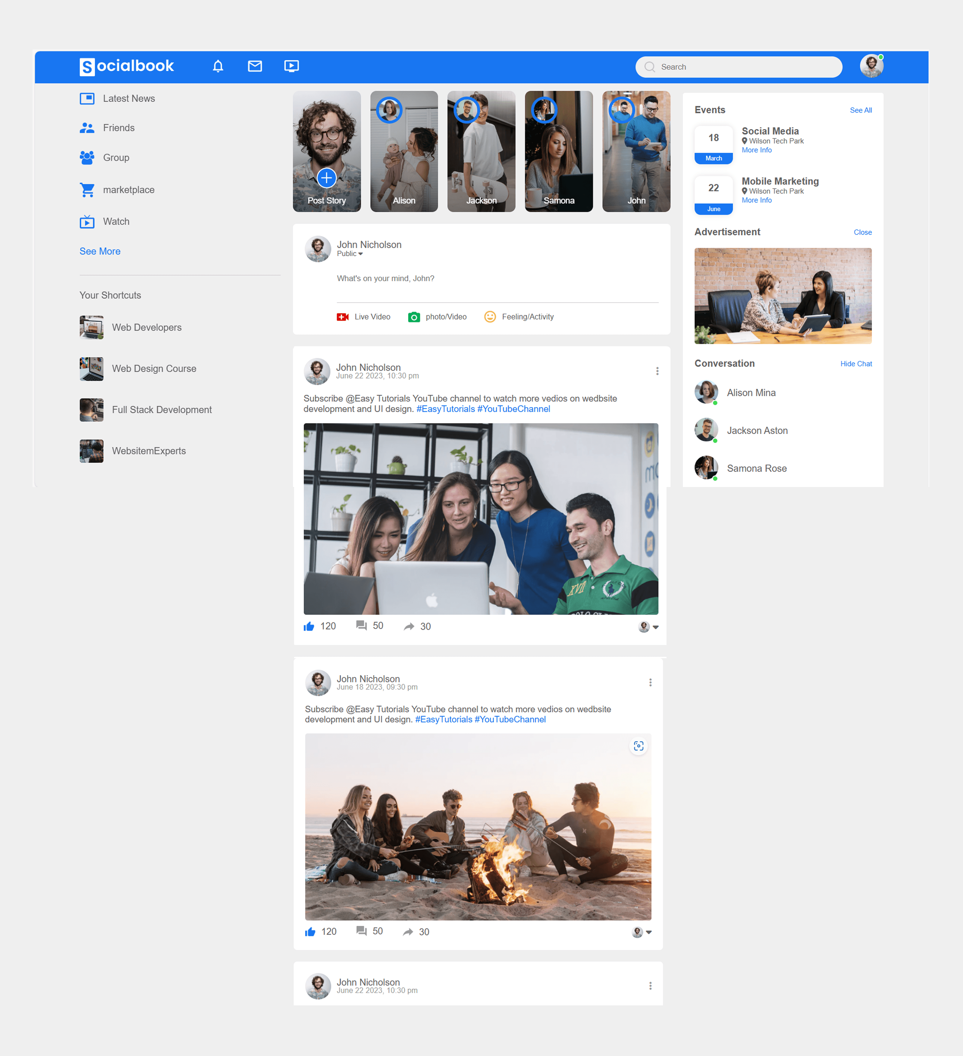 https://akhila-20.github.io/socialbook/