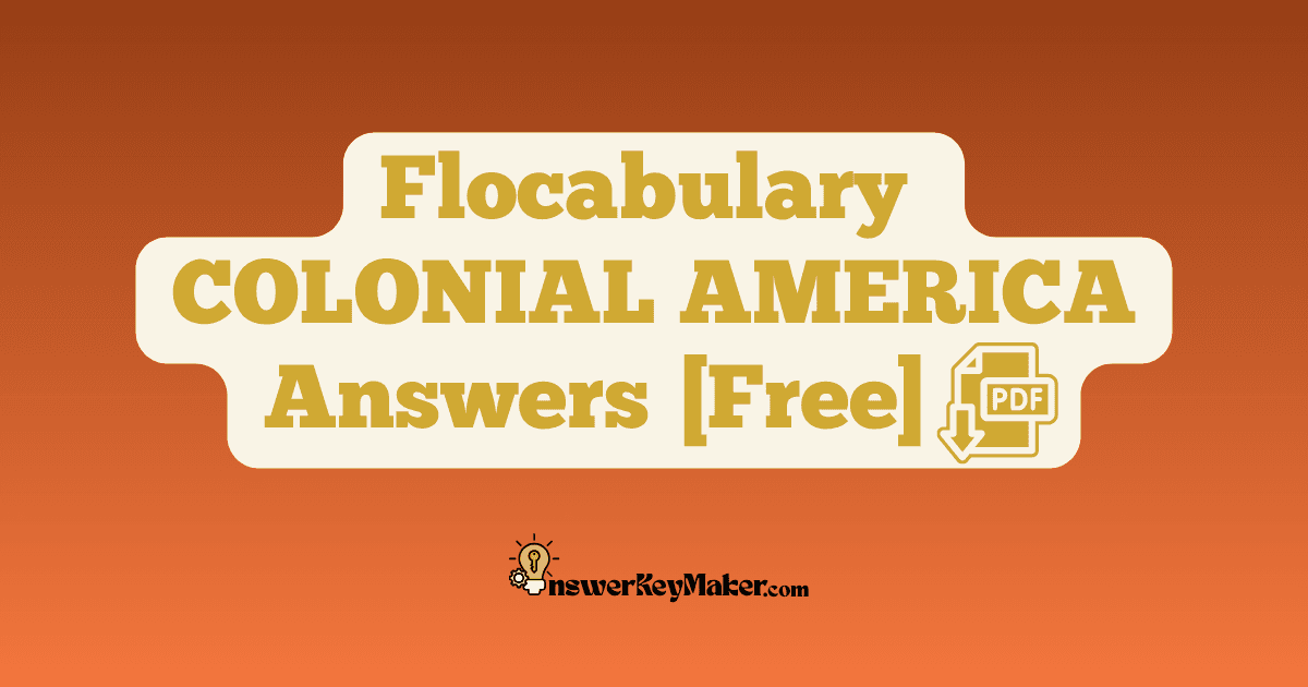Flocabulary COLONIAL AMERICA Quiz Read & Respond Answer Key PDF