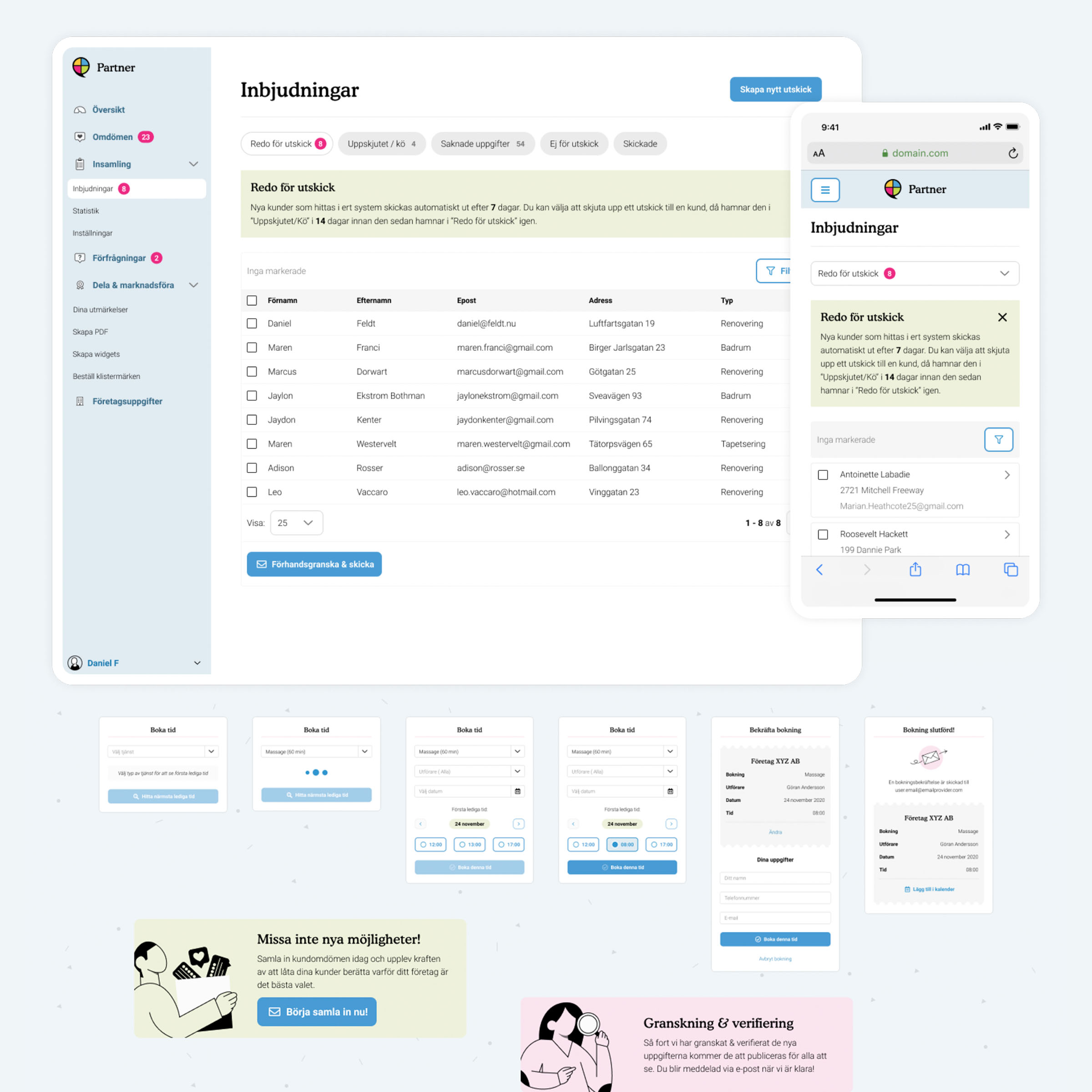 UI and UX work for Reco