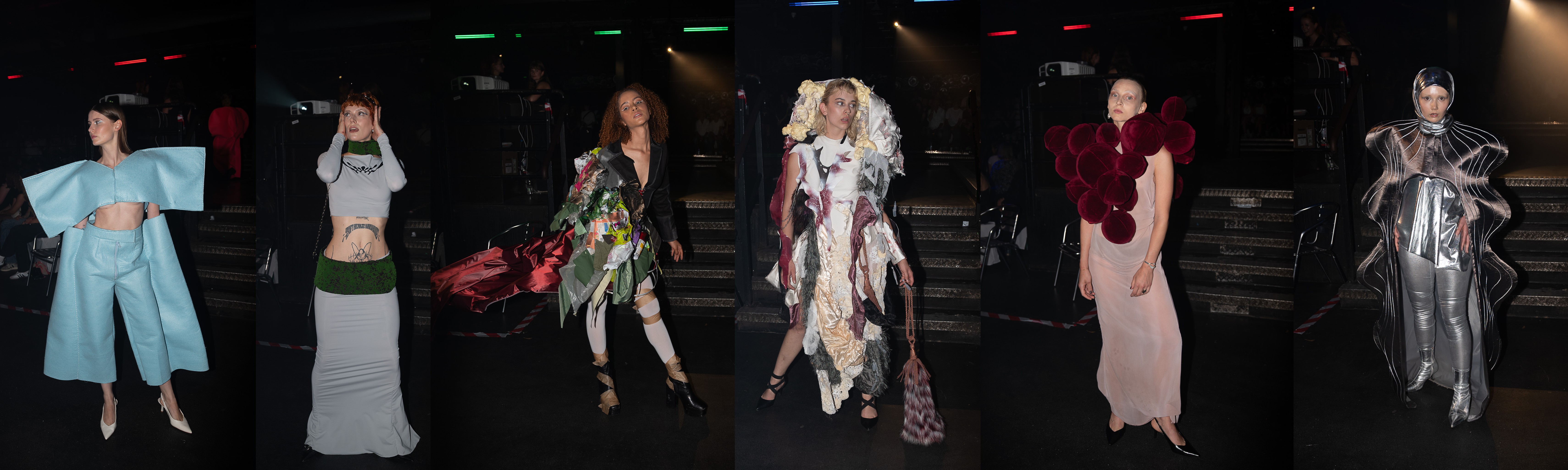 verschieden Outfits der Show