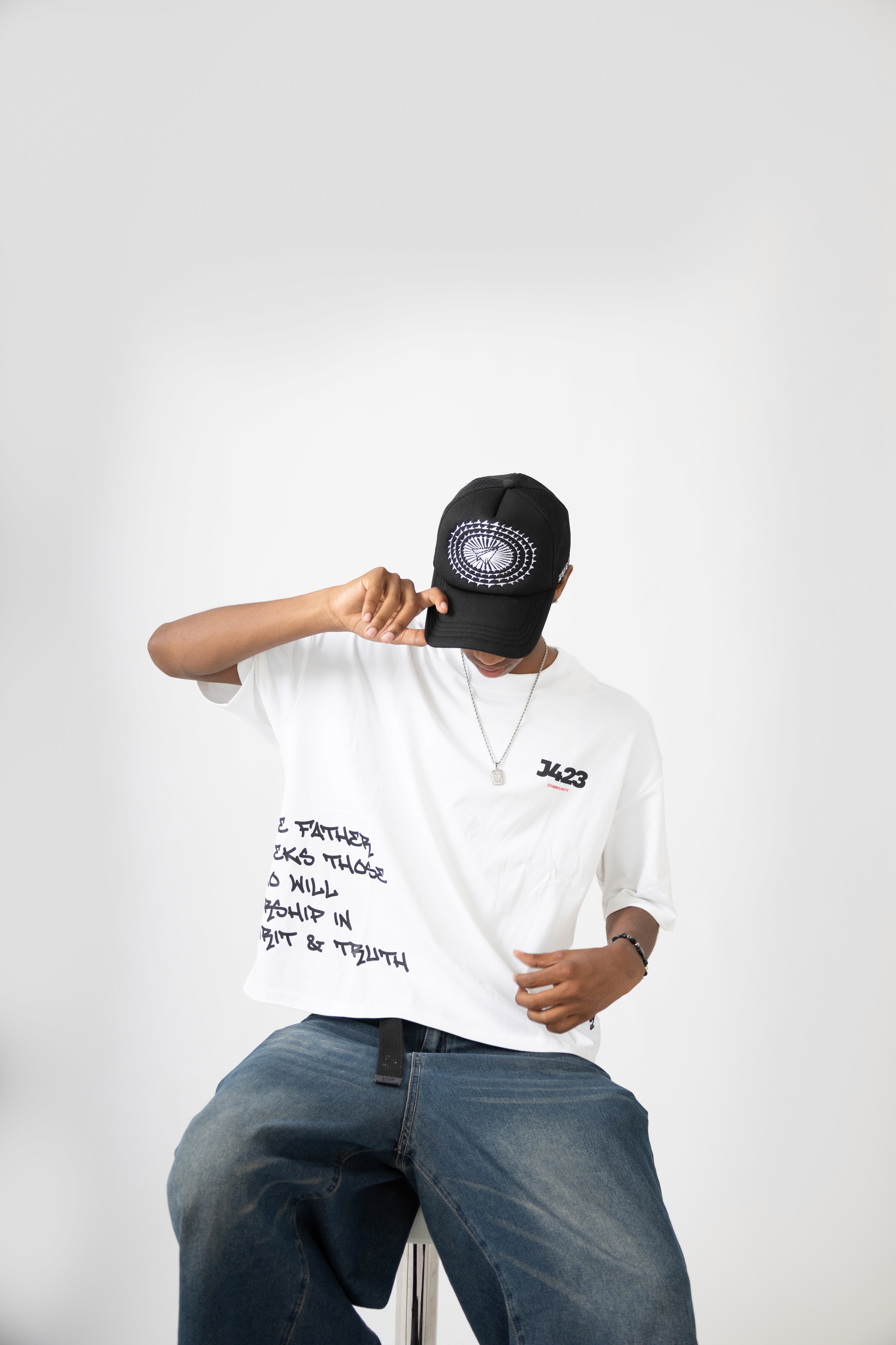 White Boxy Tee — Off-White