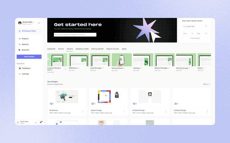 glorify dashboard