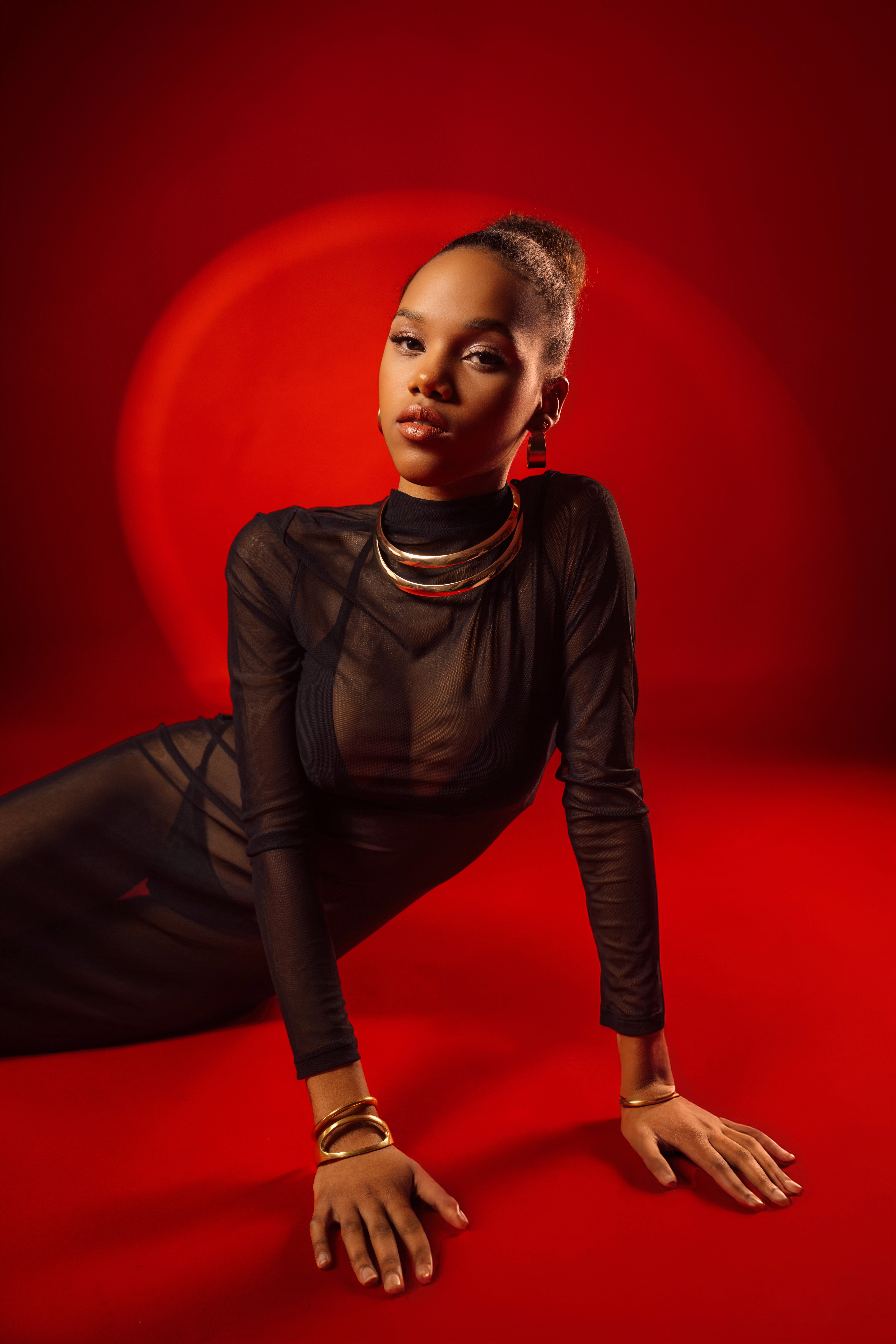 female model in dress