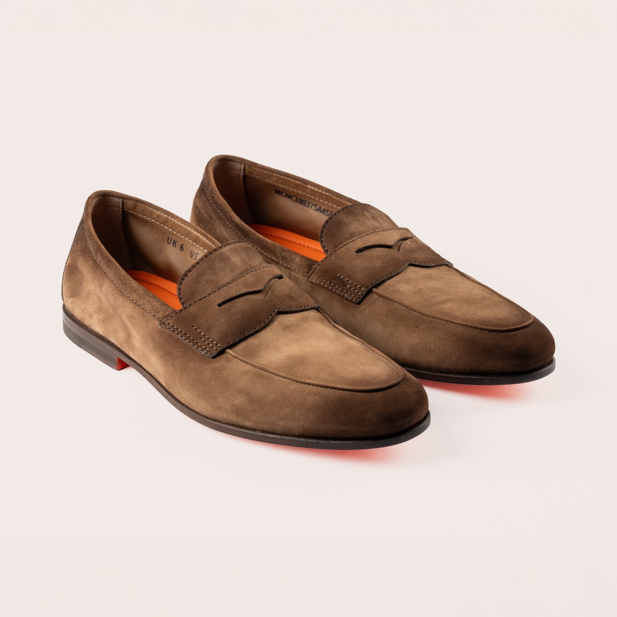 Men’s light brown suede Carlo loafer - Mandelli UK