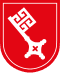 Wappen des Bundeslandes Bremen: Silberner Schlüssel auf rotem Schild