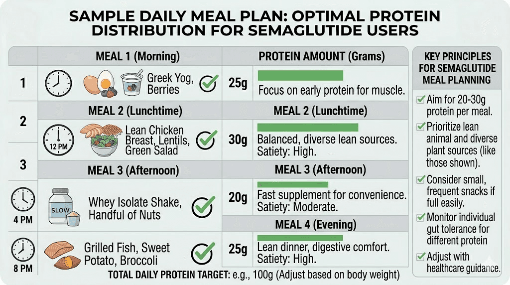 High-protein daily meal plan for semaglutide weight loss