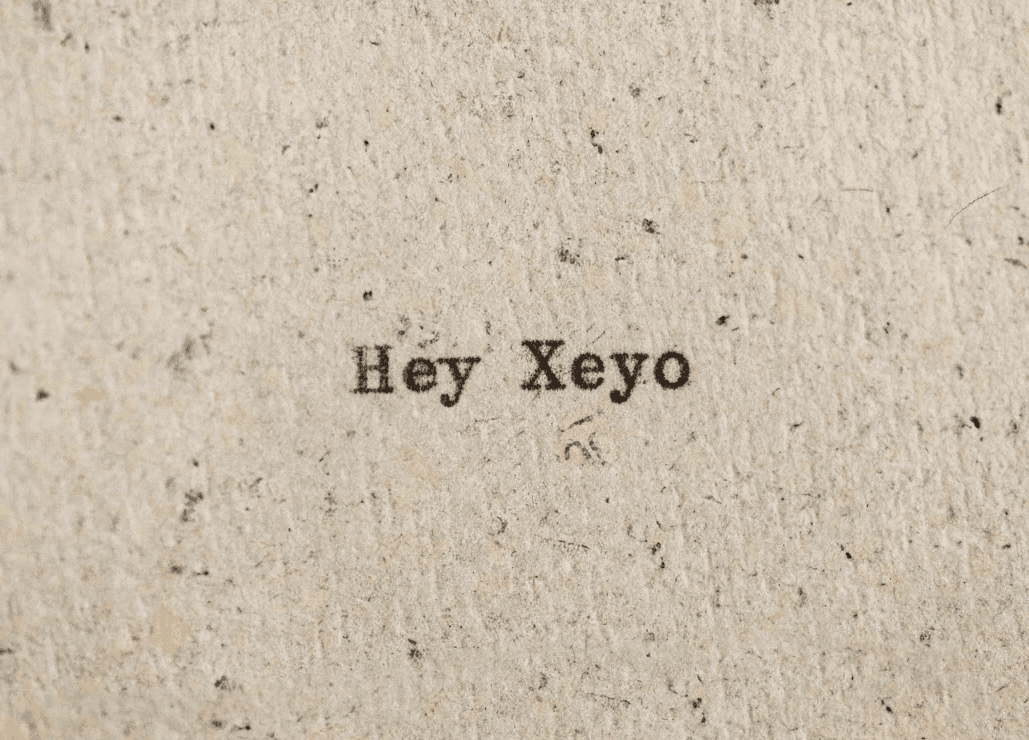 type writer with a light background