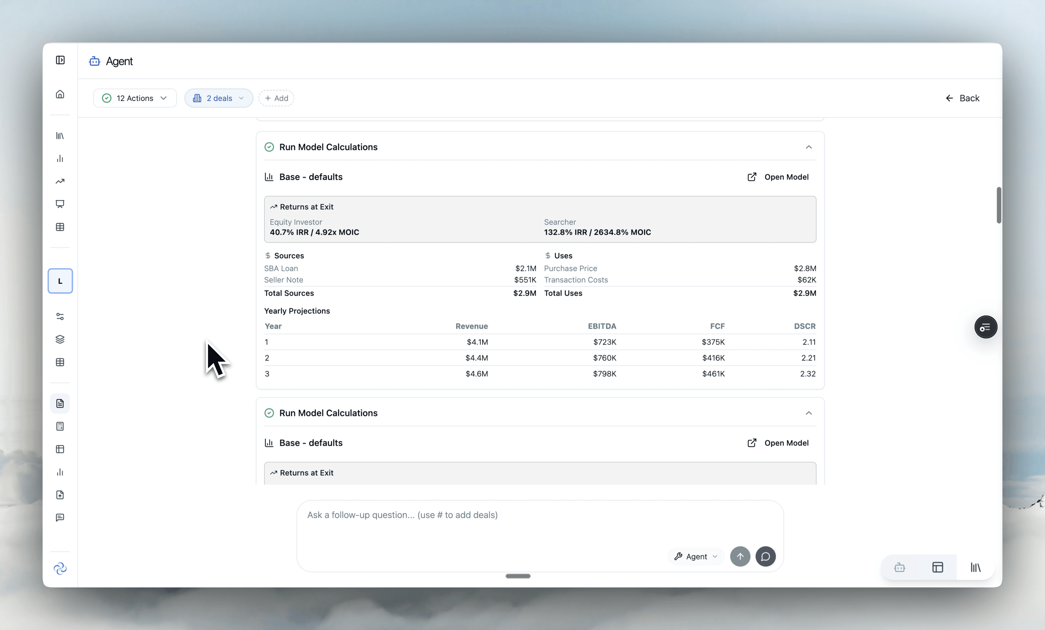 Different Model Scenarios