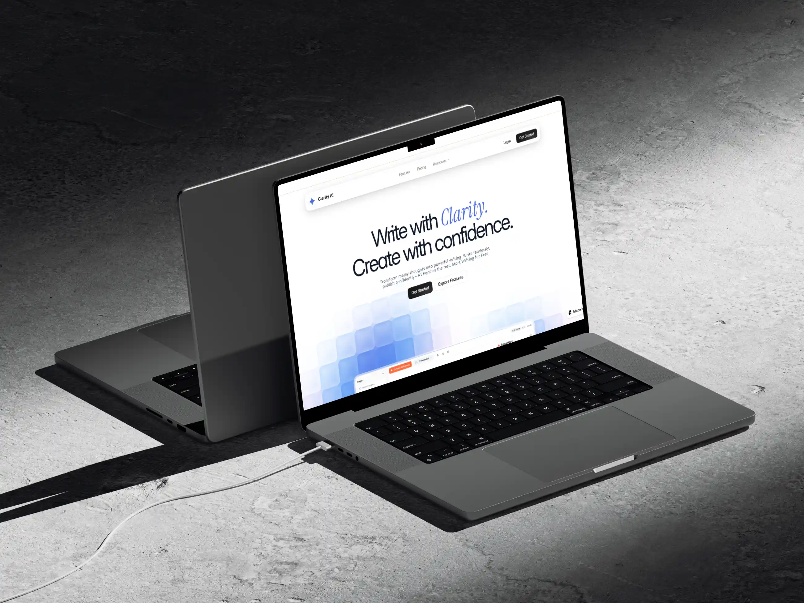 mockup of desktop screen from this project