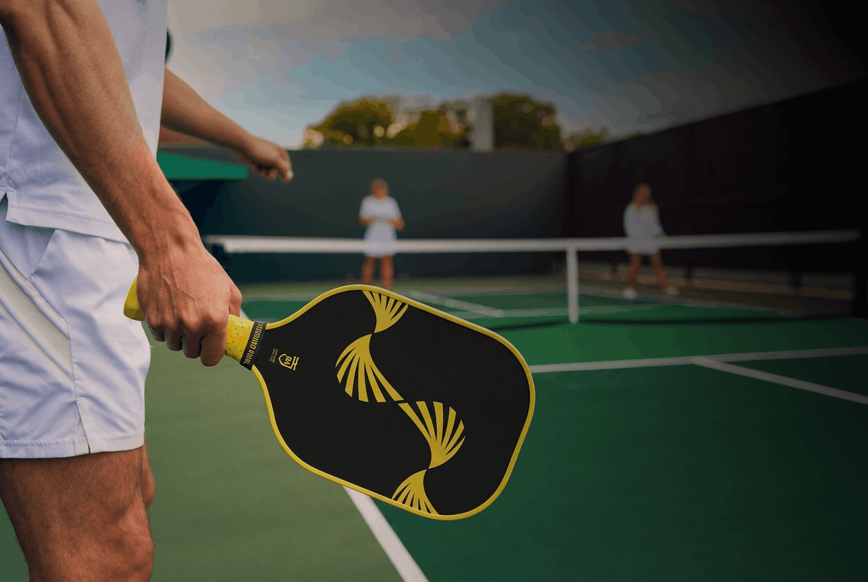 Hyderabad Royal Aces Pickleball team logo by BMEG, combining regal sports imagery with real estate strength to represent Rajapushpa’s vision of healthy, active community living in India.