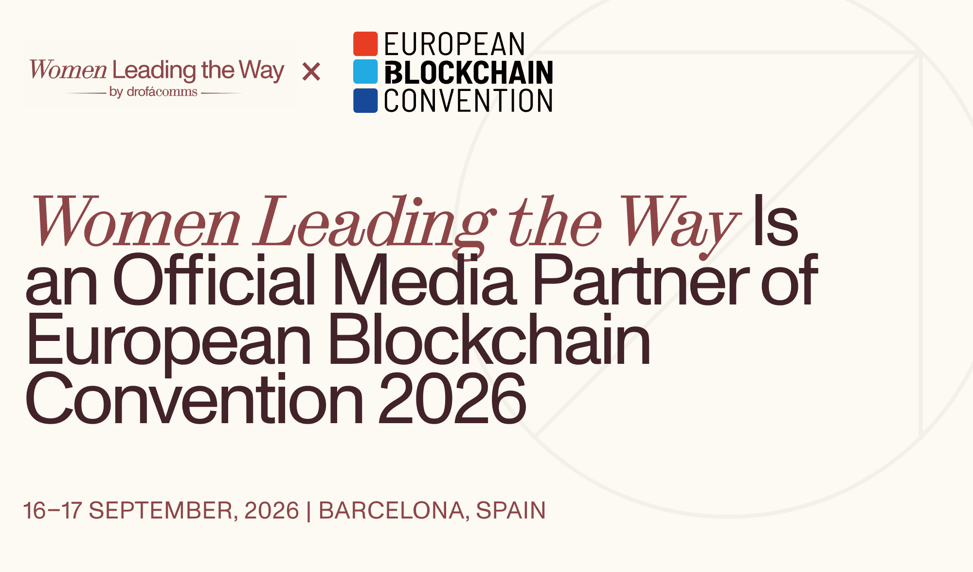 Women Leading the Way is an Official Media Partner of European Blockchain Convention 2026