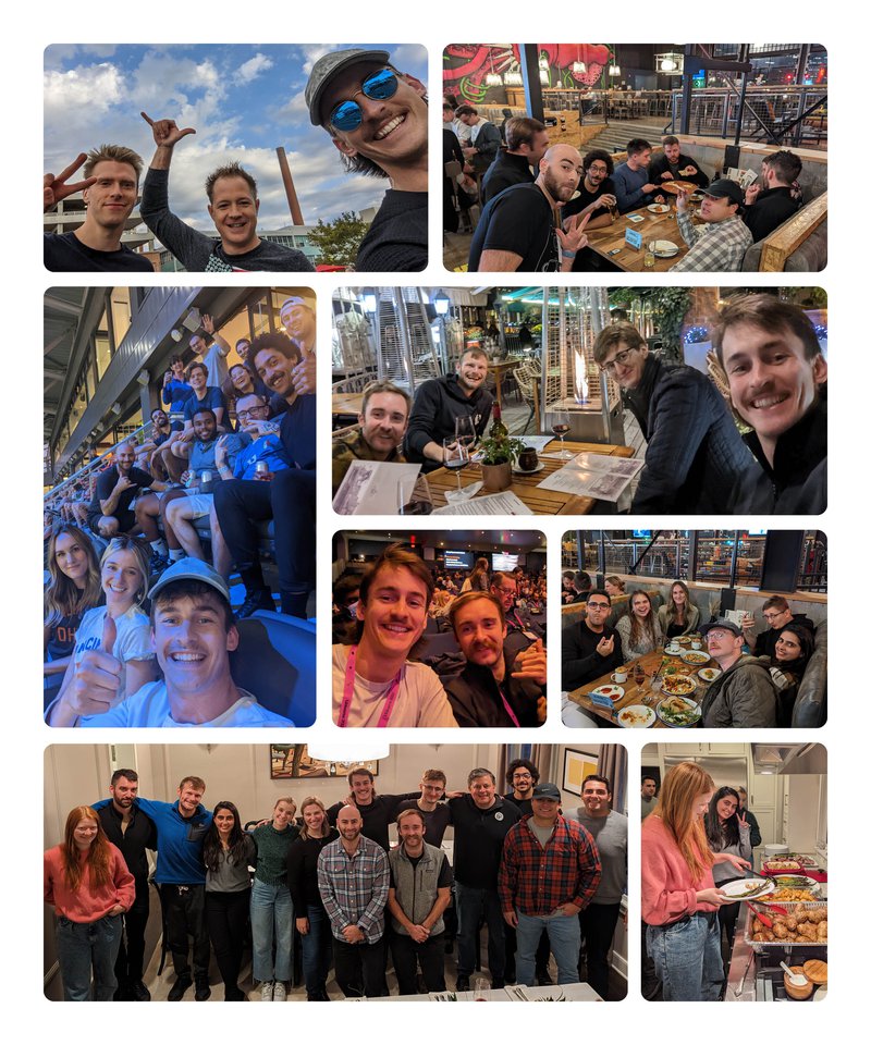 Photographs of our team throughout the year.