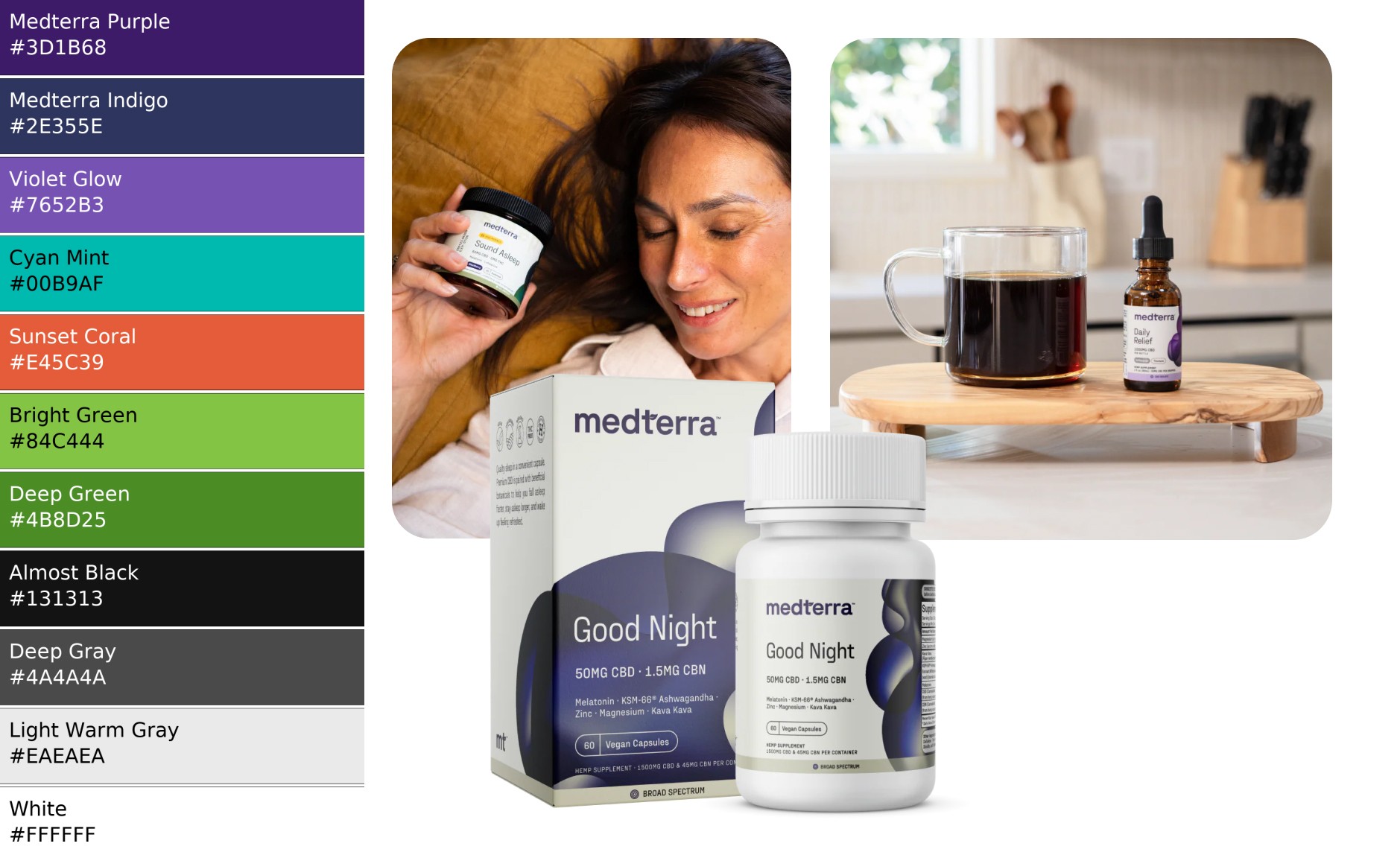 Medterra CBD branding moodboard