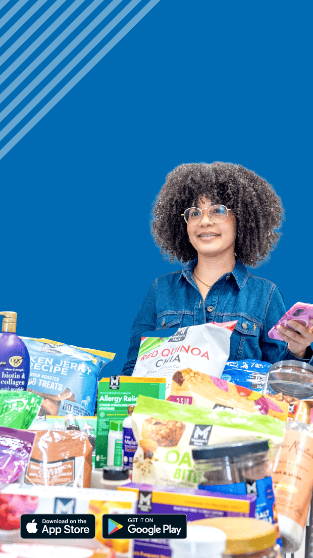 Imagen de un celular  que muestra la recolección de puntos en Sam's Cash