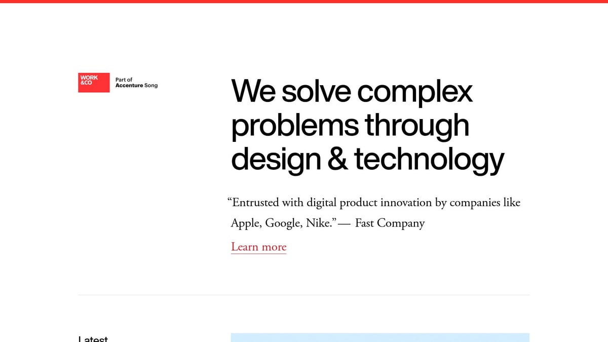 8 Innovative Top User Experience Companies to Watch in 2026 - Work & Co