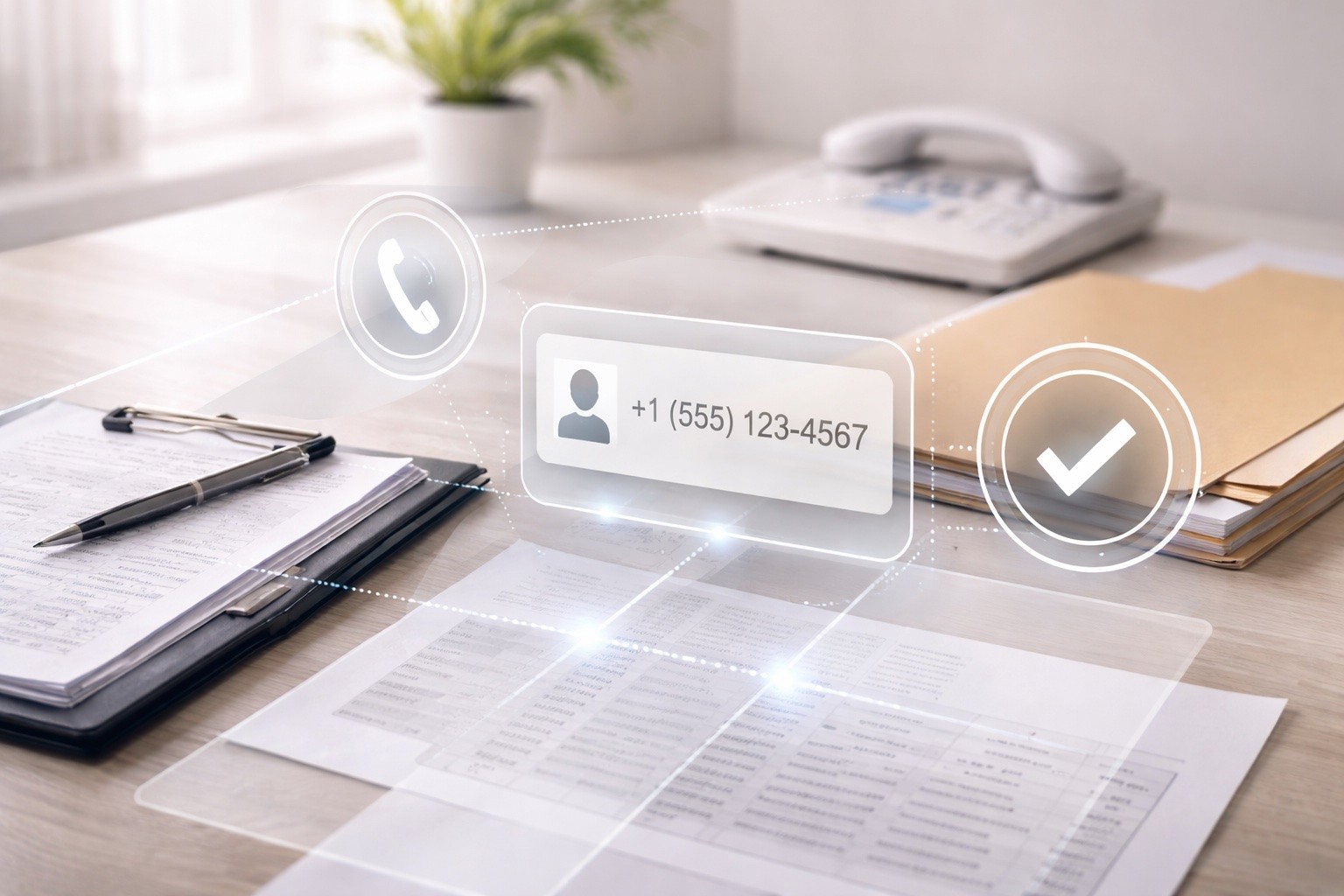 lady checking her phone and smiling