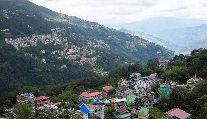 Panoramic Gangtok valley view