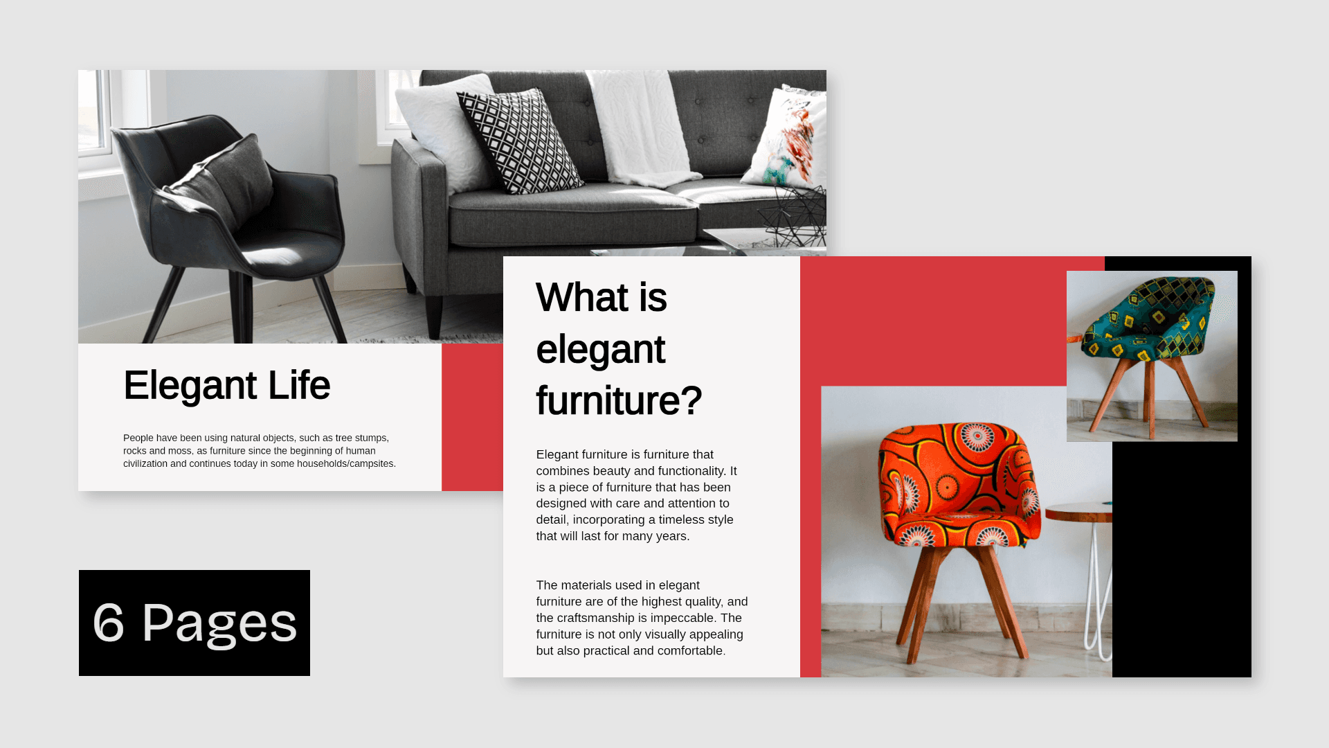  Elegant Life Furniture Presentation Image Template