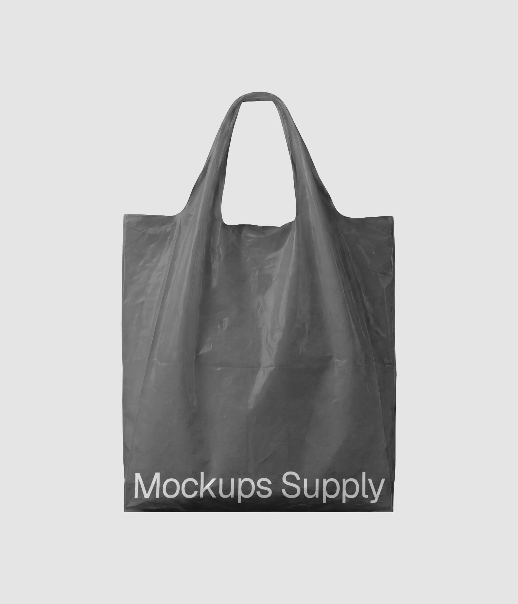 Clear plastic merchandise bag mockup download on Mockups Supply