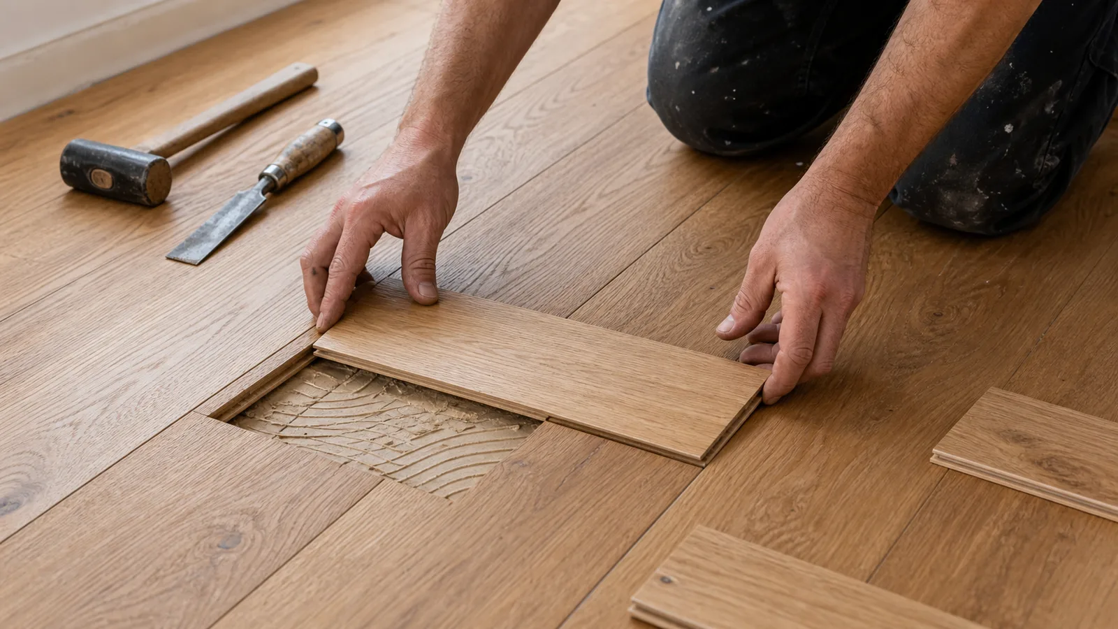 Remplacement d'une lame de parquet Alienor Parquet à Bordeaux
