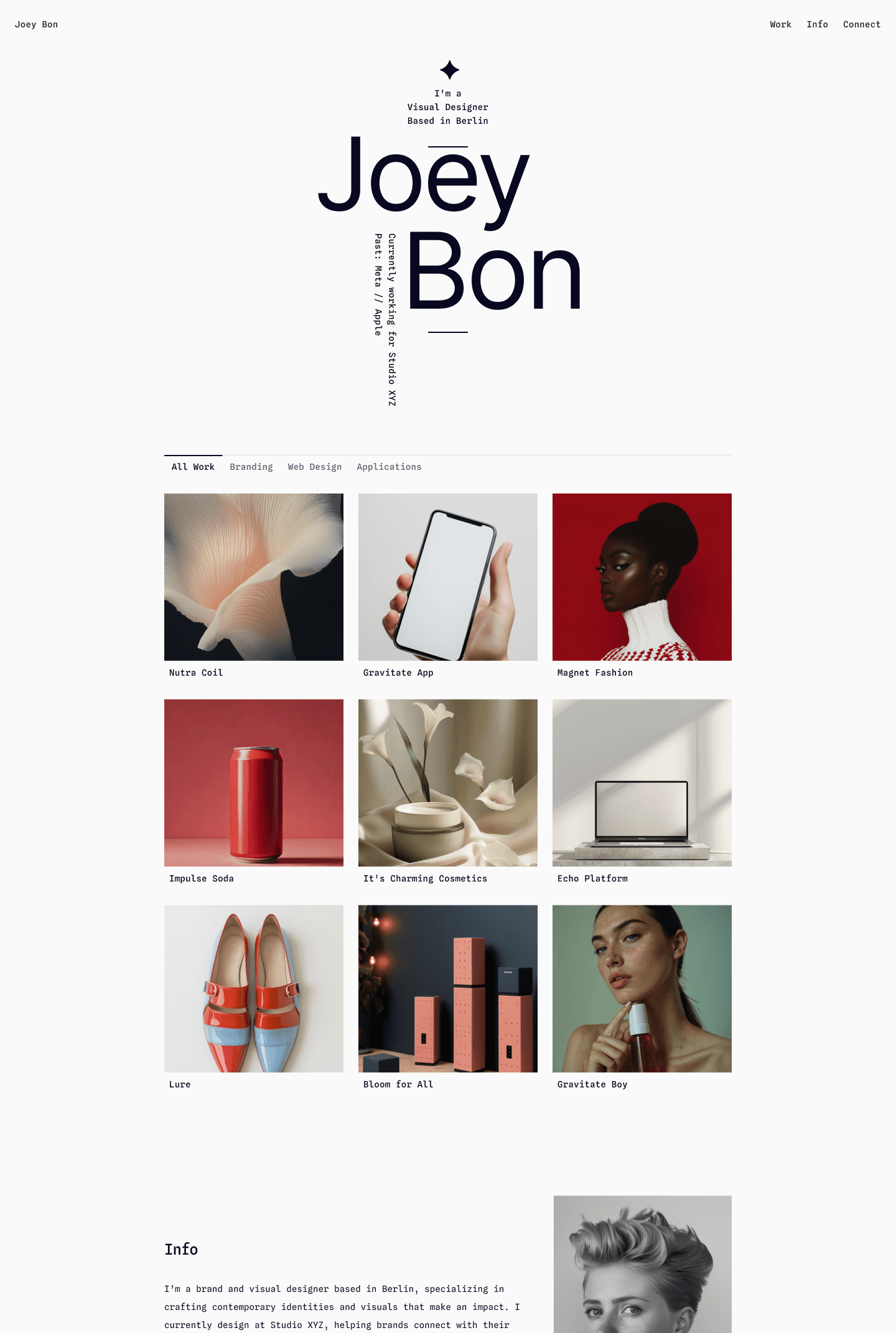 TD_Joeyfolio — multi-discipline portfolio template