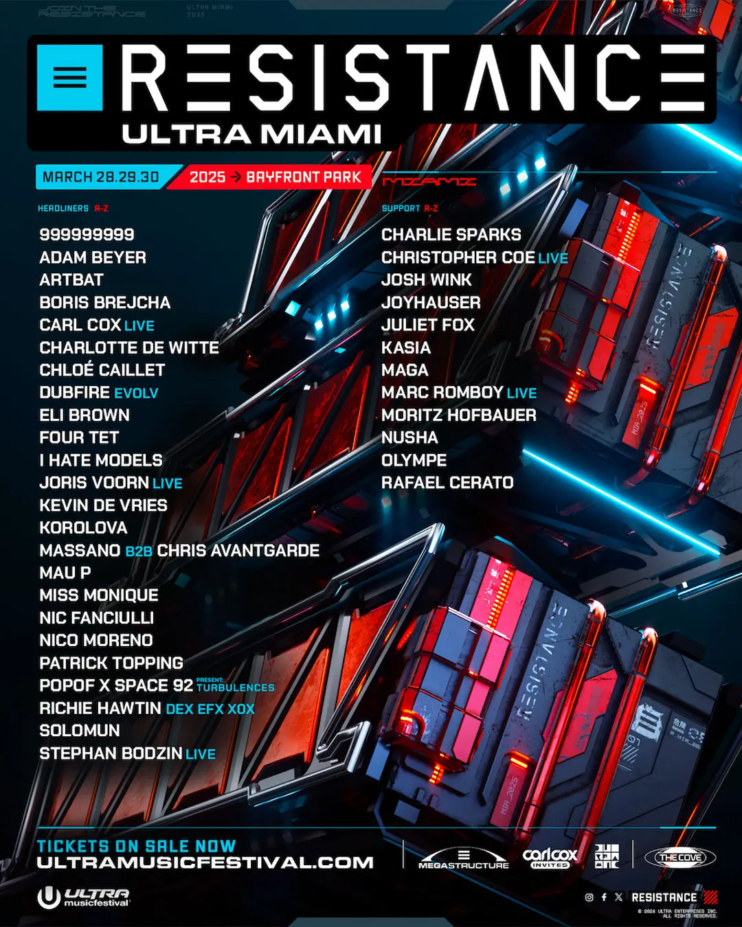 Ultra 2025 RESISTANCE Lineup poster