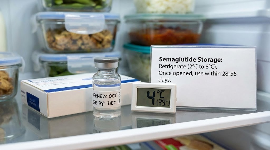 How long is a semaglutide vial good for in the fridge