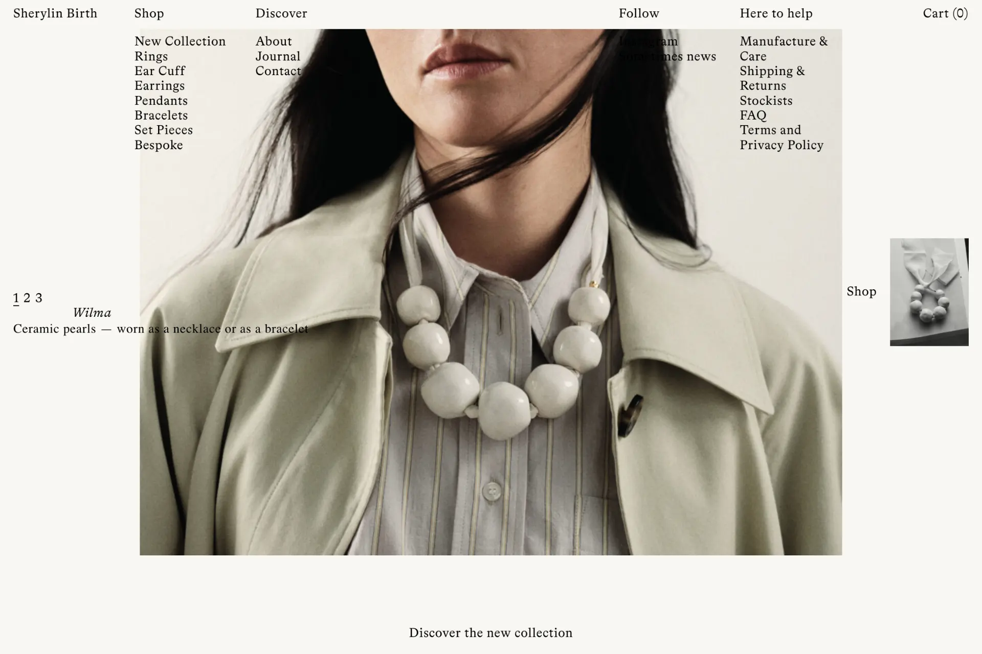 Screenshot of Sherylin Birth website