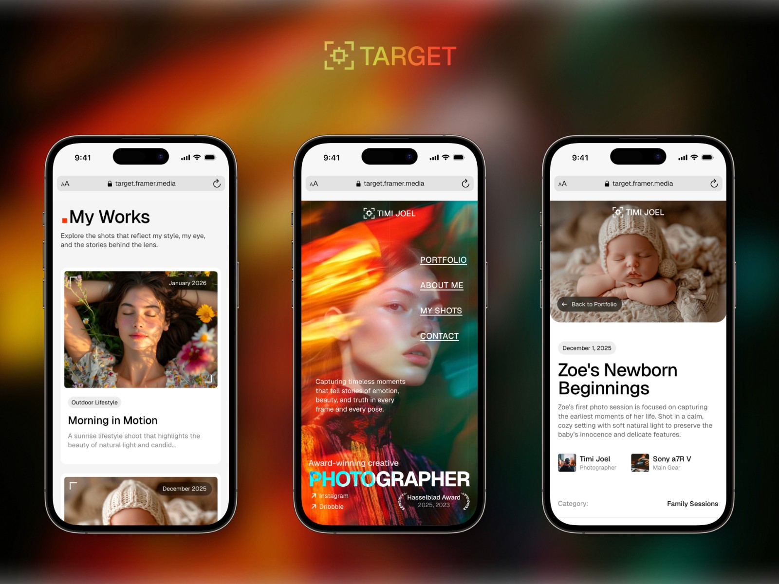 Target — 现代专业作品集网站设计灵感