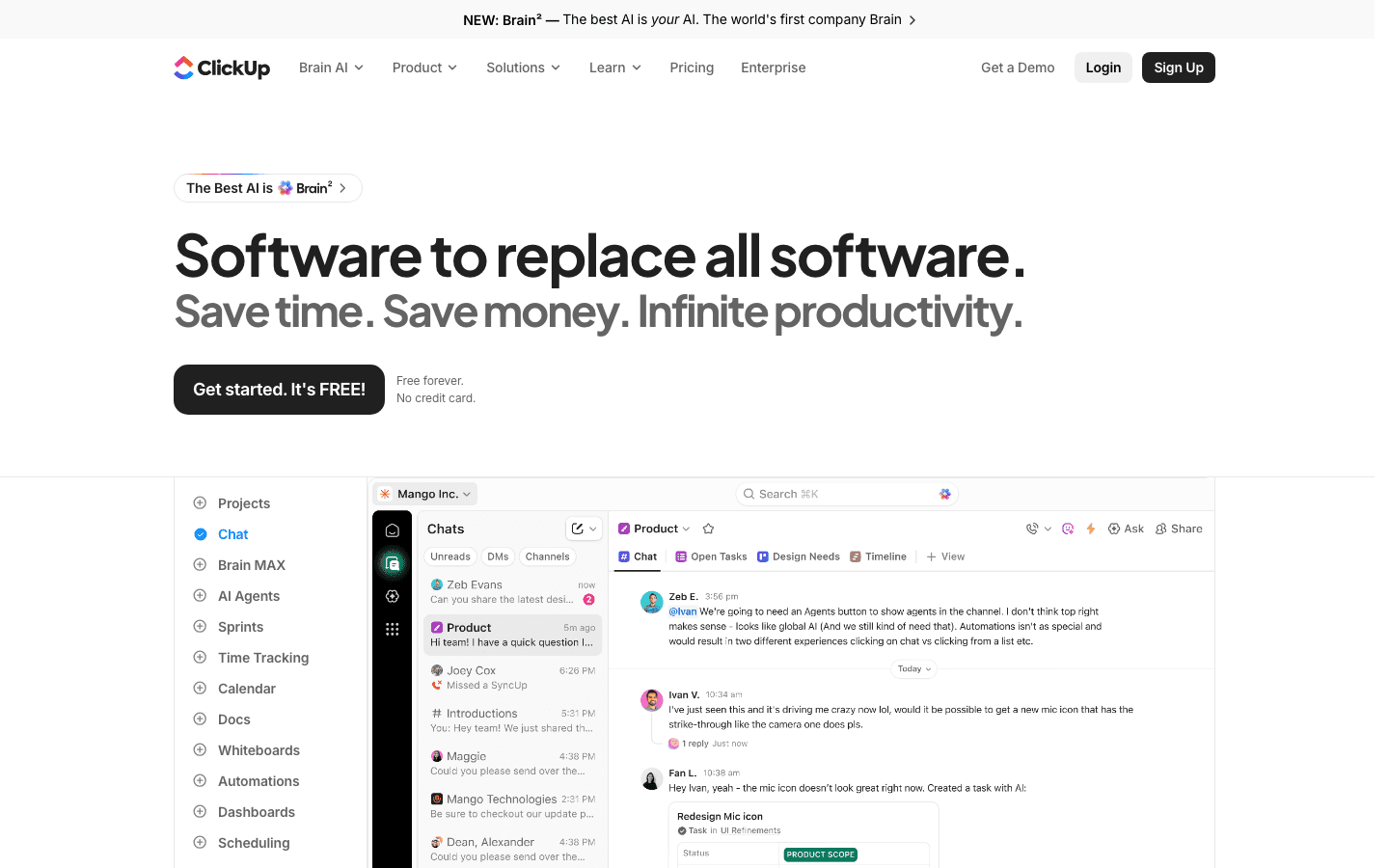 ClickUp app screenshot