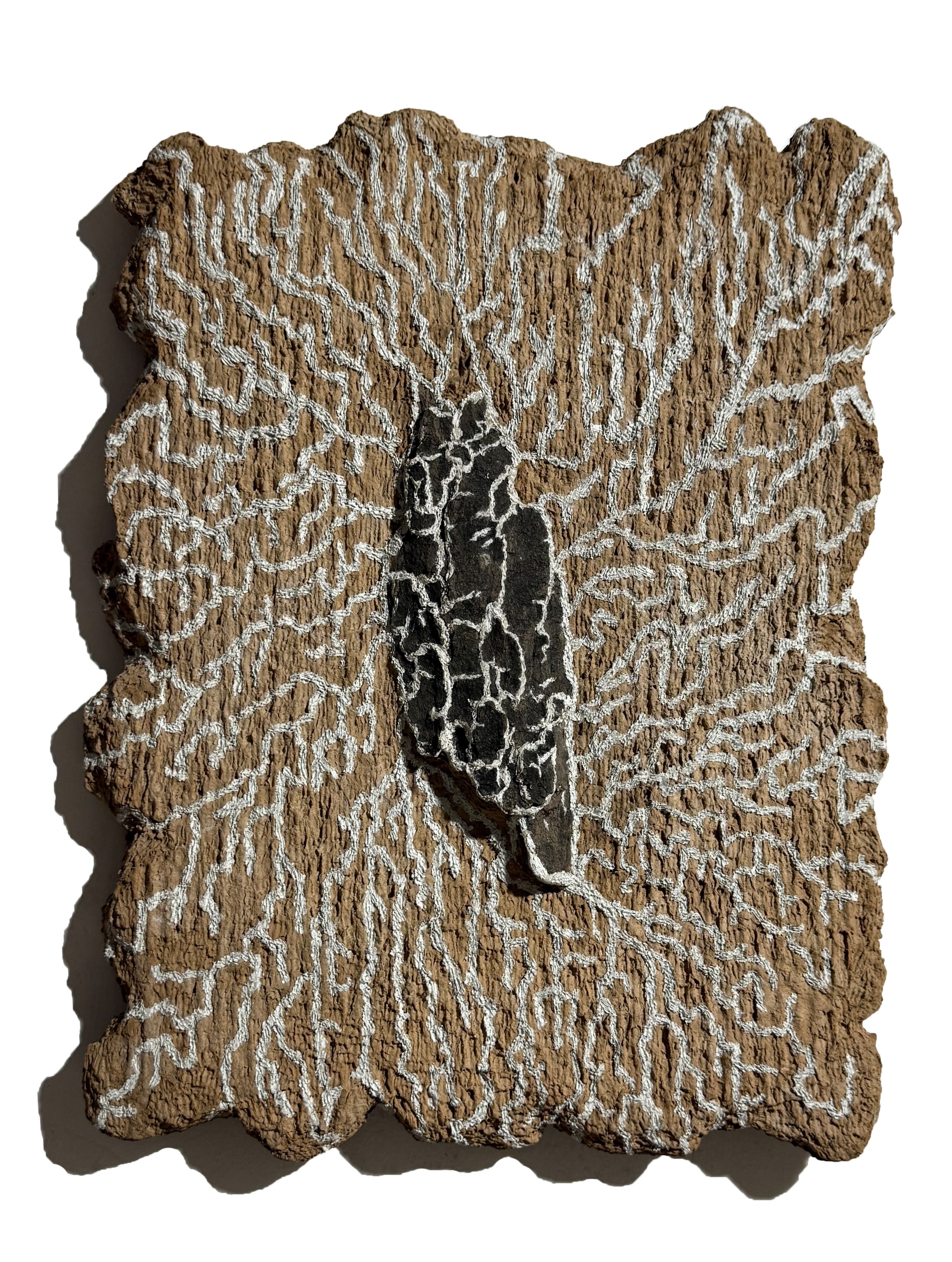 herd of sheep on road painting