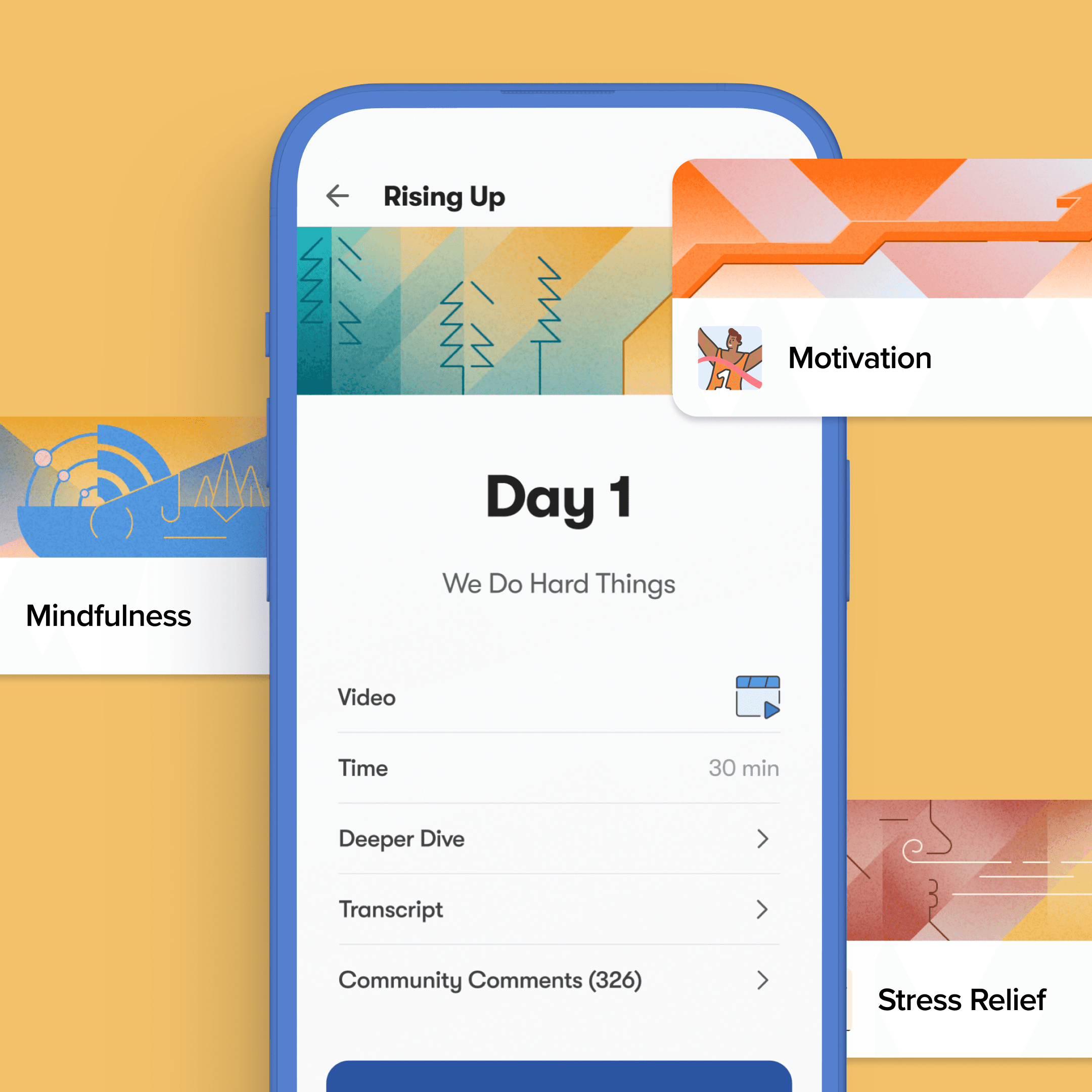 An image showing the Impact Suite app, learning journeys. Our journey-based cirriculum equips students with a robust cirriculum to help them in their lives to help them be more resilient and achieve long-term mental wellness.