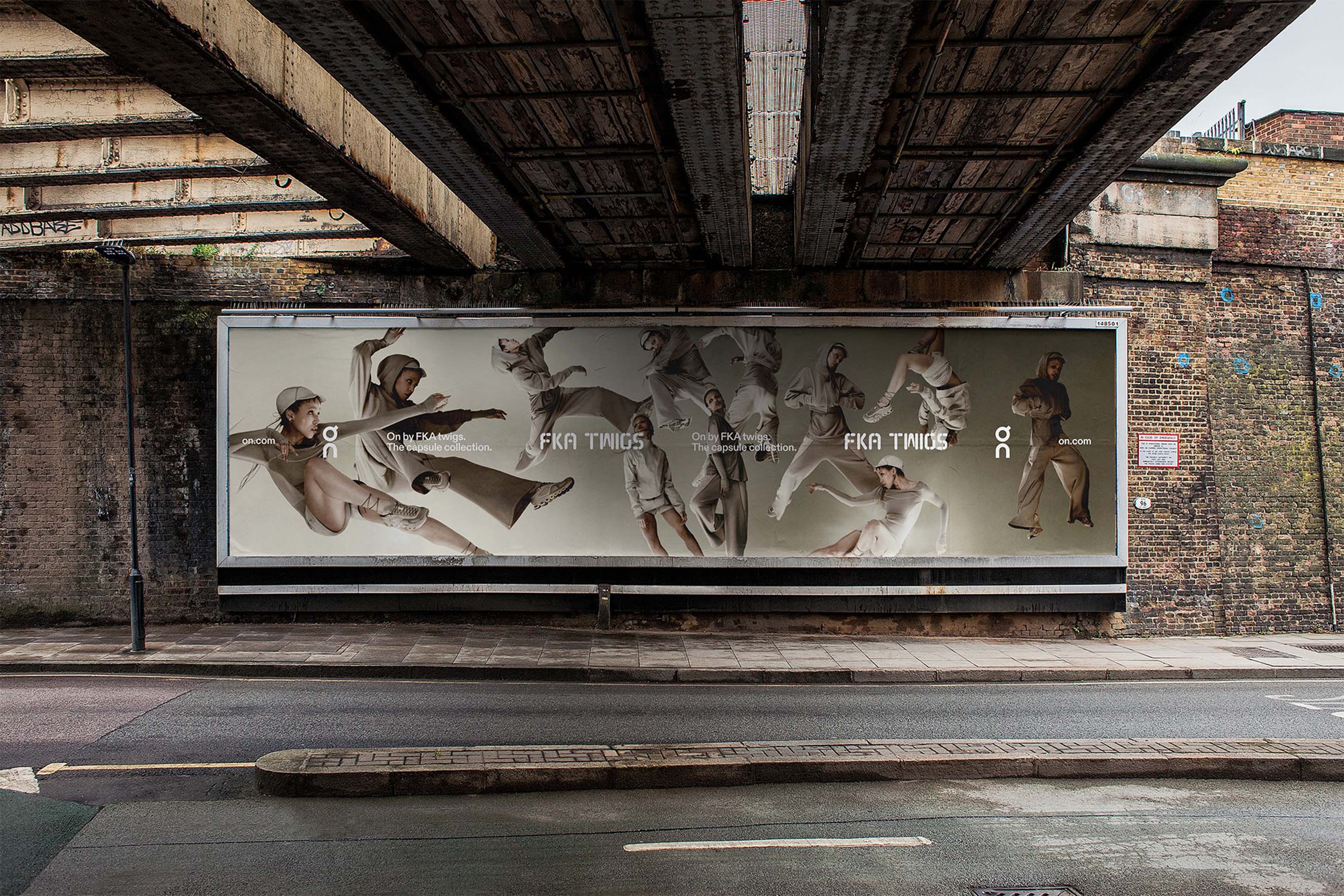 Storefront design and branding for the On x FKA Twigs pop-up retail experience in Berlin.