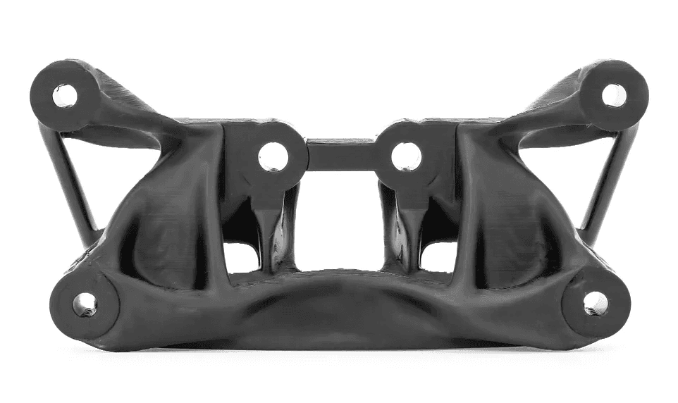 3d printed black polymaker pla generitive design model 