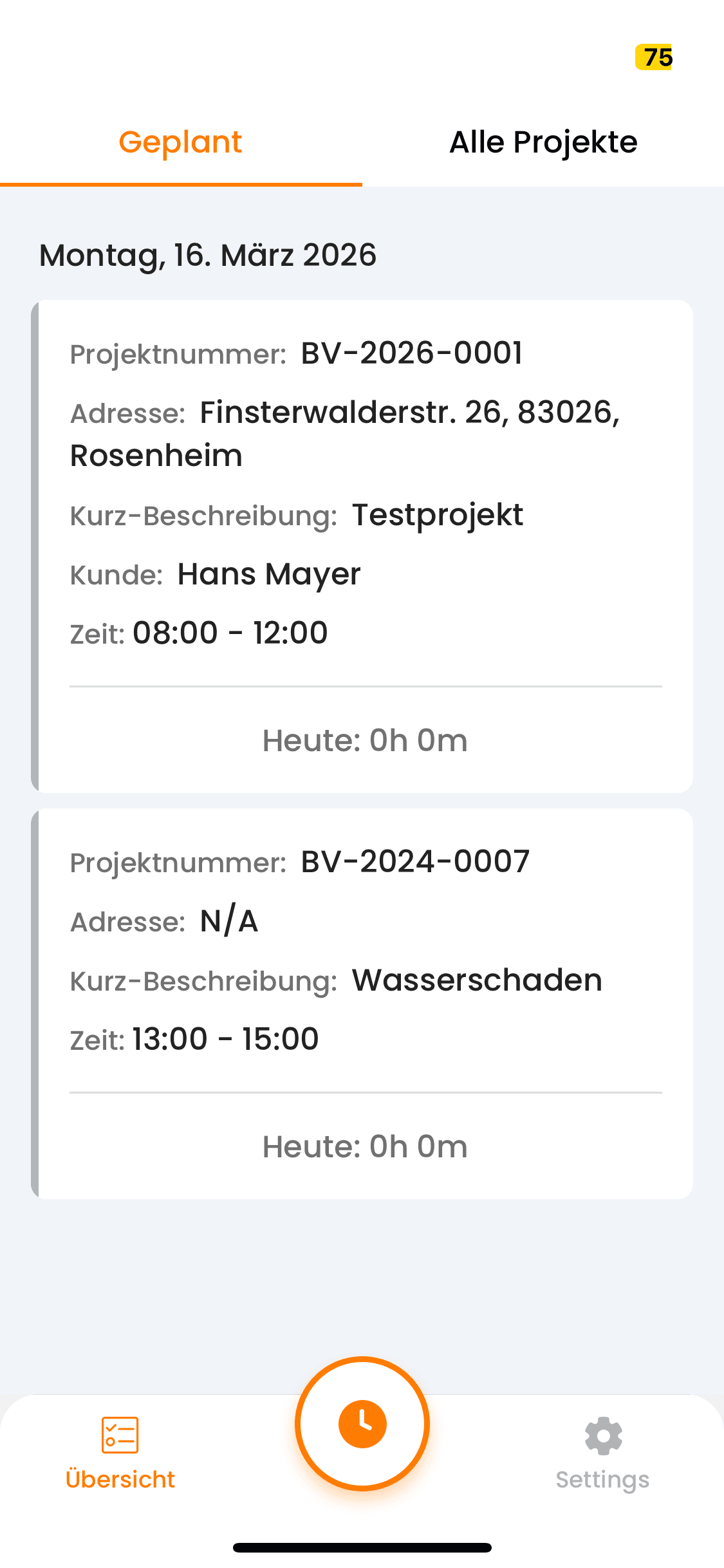 App zur Zeiterfassung für Handwerksbetriebe