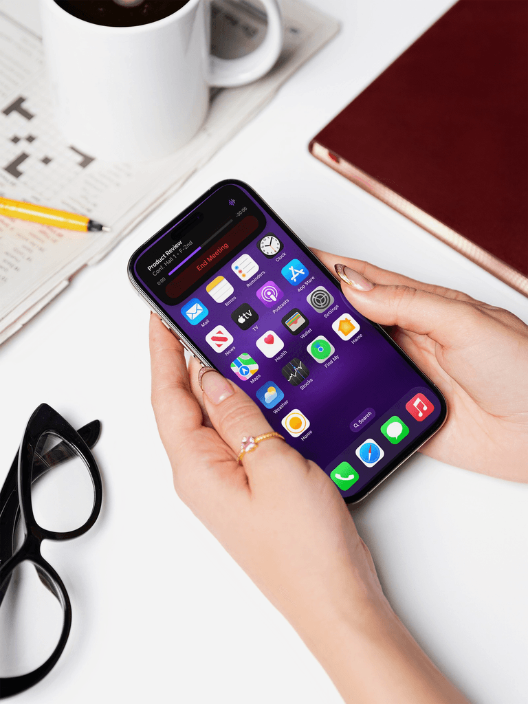 mobile mockup using screen iOS ui/ux