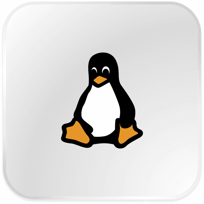 Penguin icon displayed on a white square button.