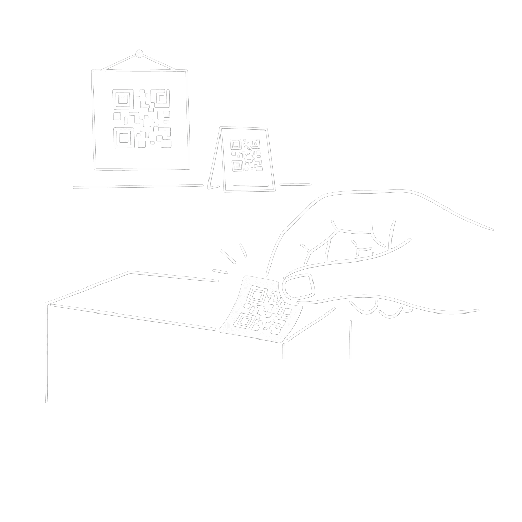 Hand placing a QR code sticker on product packaging for customer support.