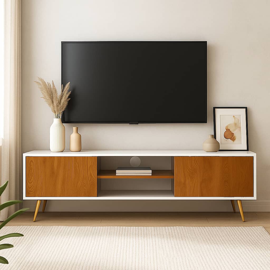 Wooden doors with a latch, shadowed by sunlight.