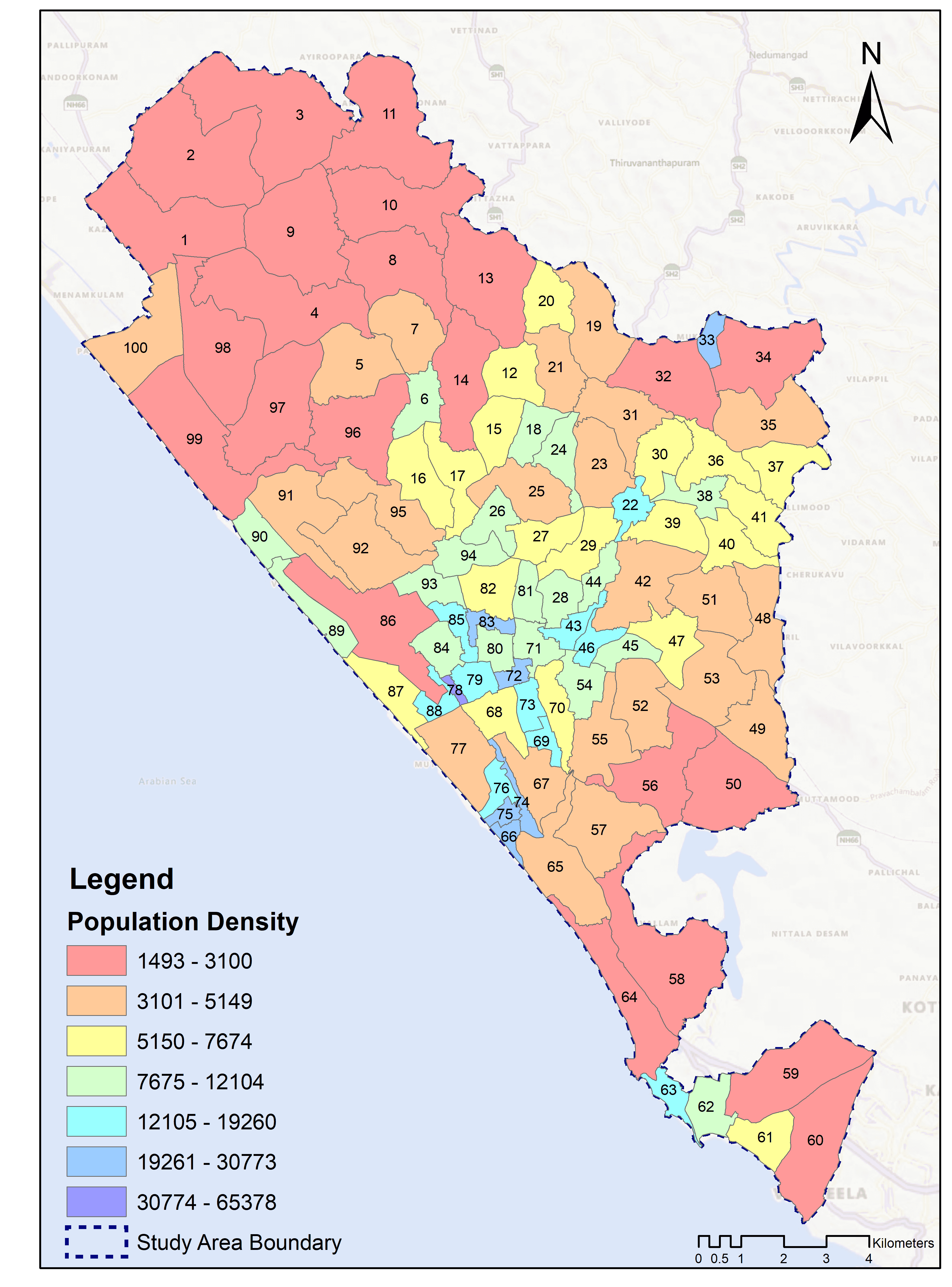 Thhiruvananthapuram Population Density