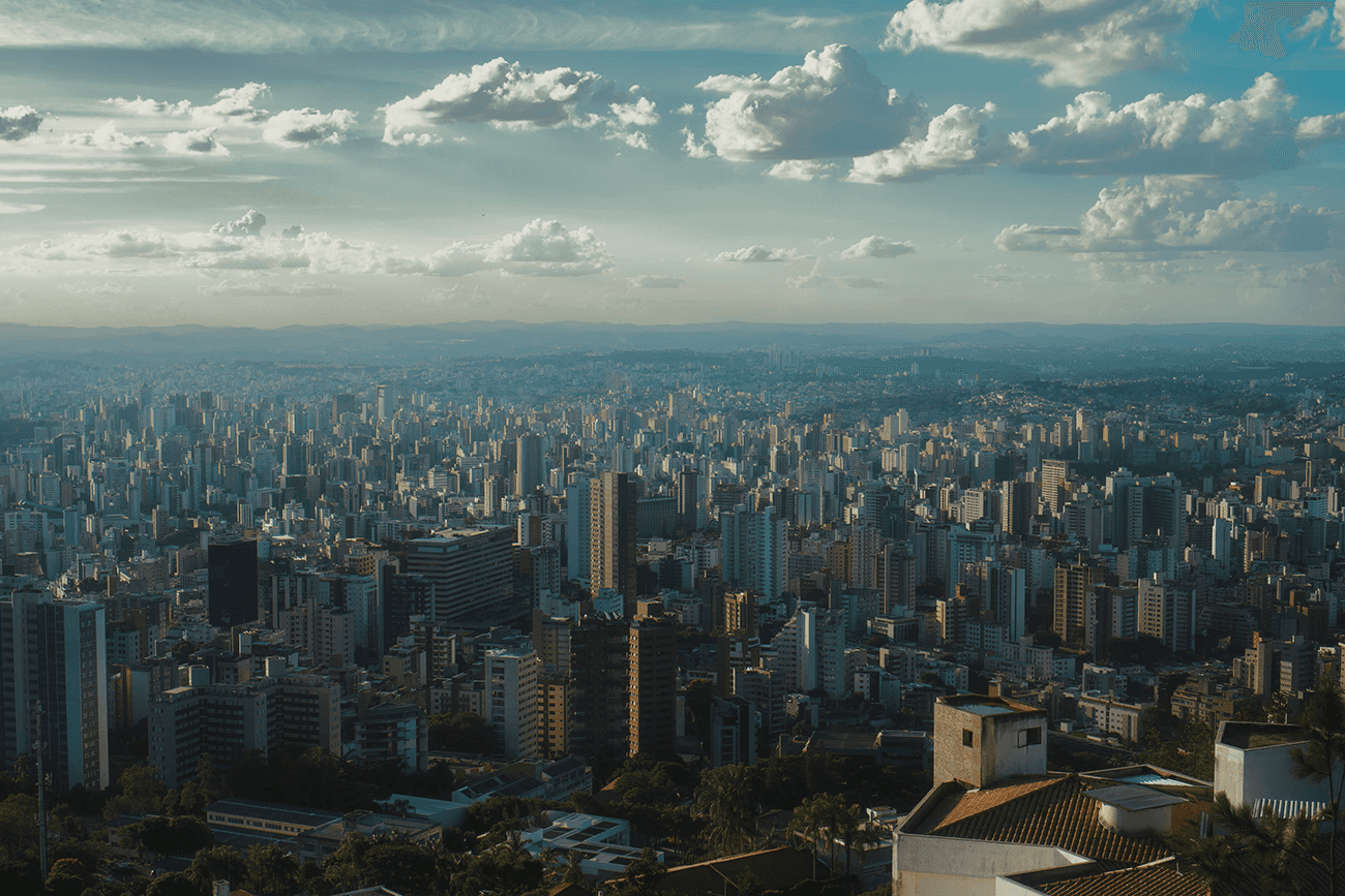 Areal picture of brazilian city