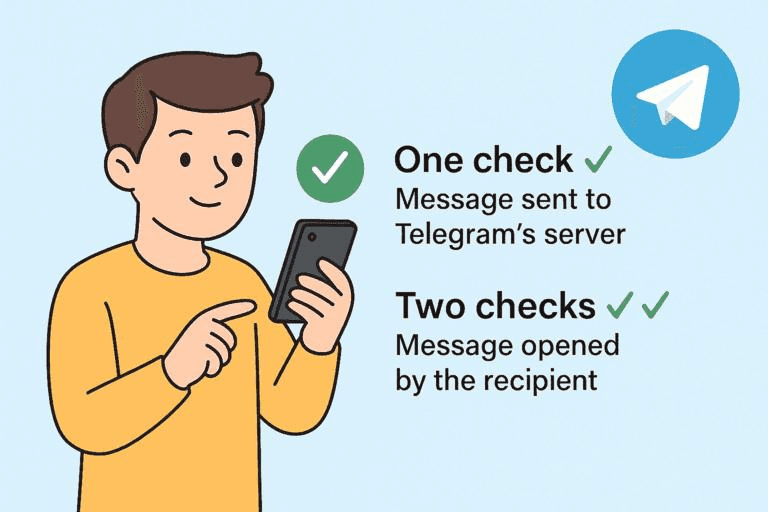 Telegram Message Chackmarks